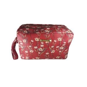 Steve Madden Red Floral Double Zipper Weekend Bag Pink Flowers